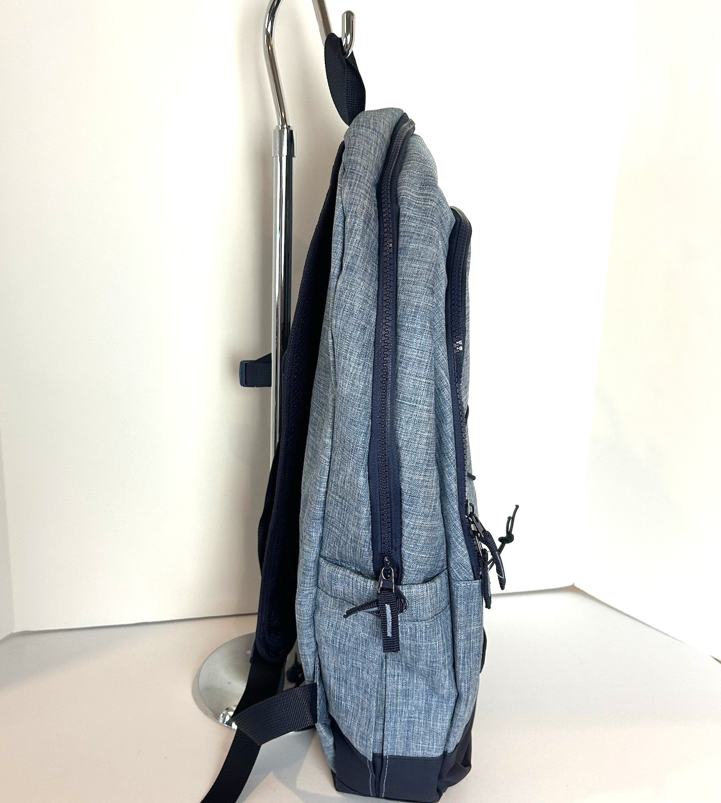 Bella Russo Insulated Backpack Denim Blue Corded Front Outdoor Hike Travel NWT