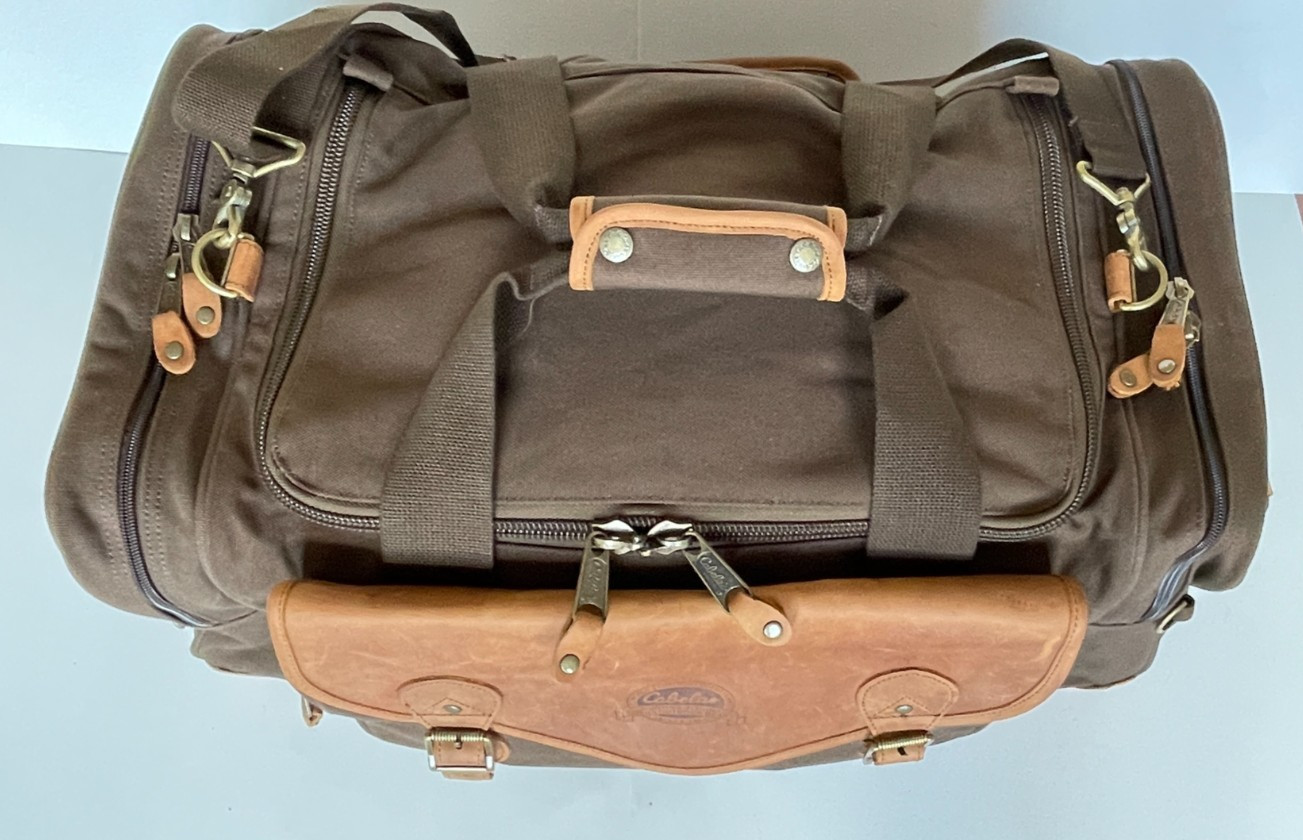 Cabela’s Vintage Battenkill Canvas & Leather Large Duffel Bag Luggage Filson