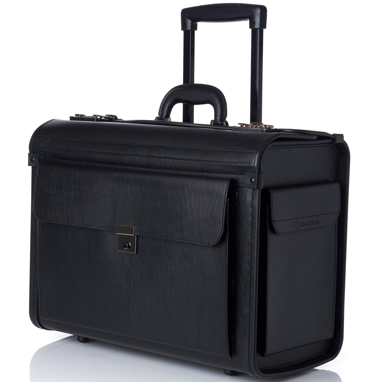 17″ Rolling Laptop Briefcase on Wheels Legal Size Attache Case
