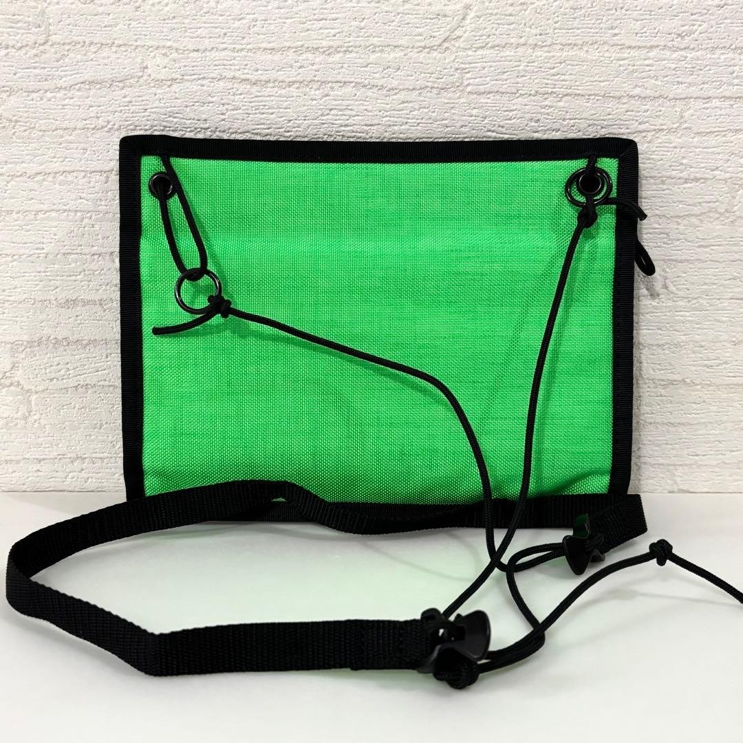 Master-Piece Multi-functional Sacoche Green Black 17x22cm Used Japan