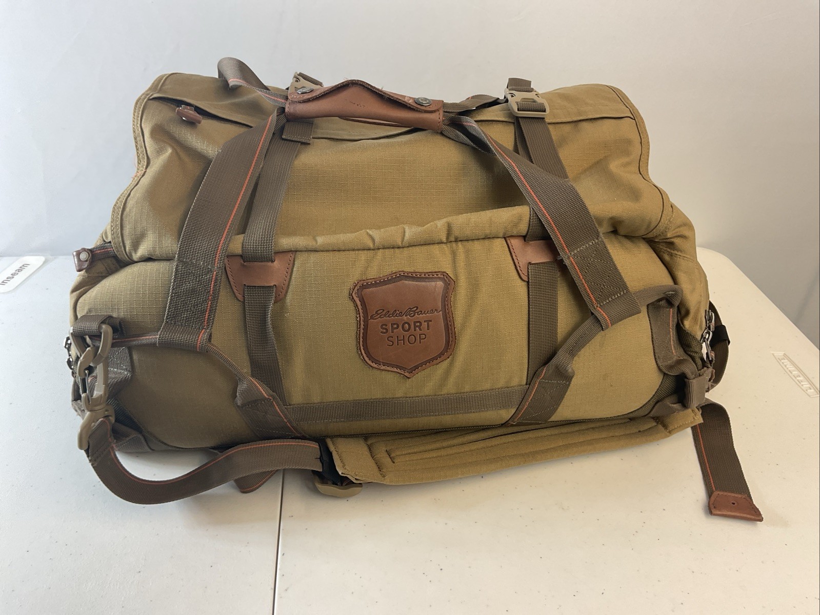 Eddie Bauer Sport Shop Duffle Weekender XL Bag Work Bag Travel Bag ripstop