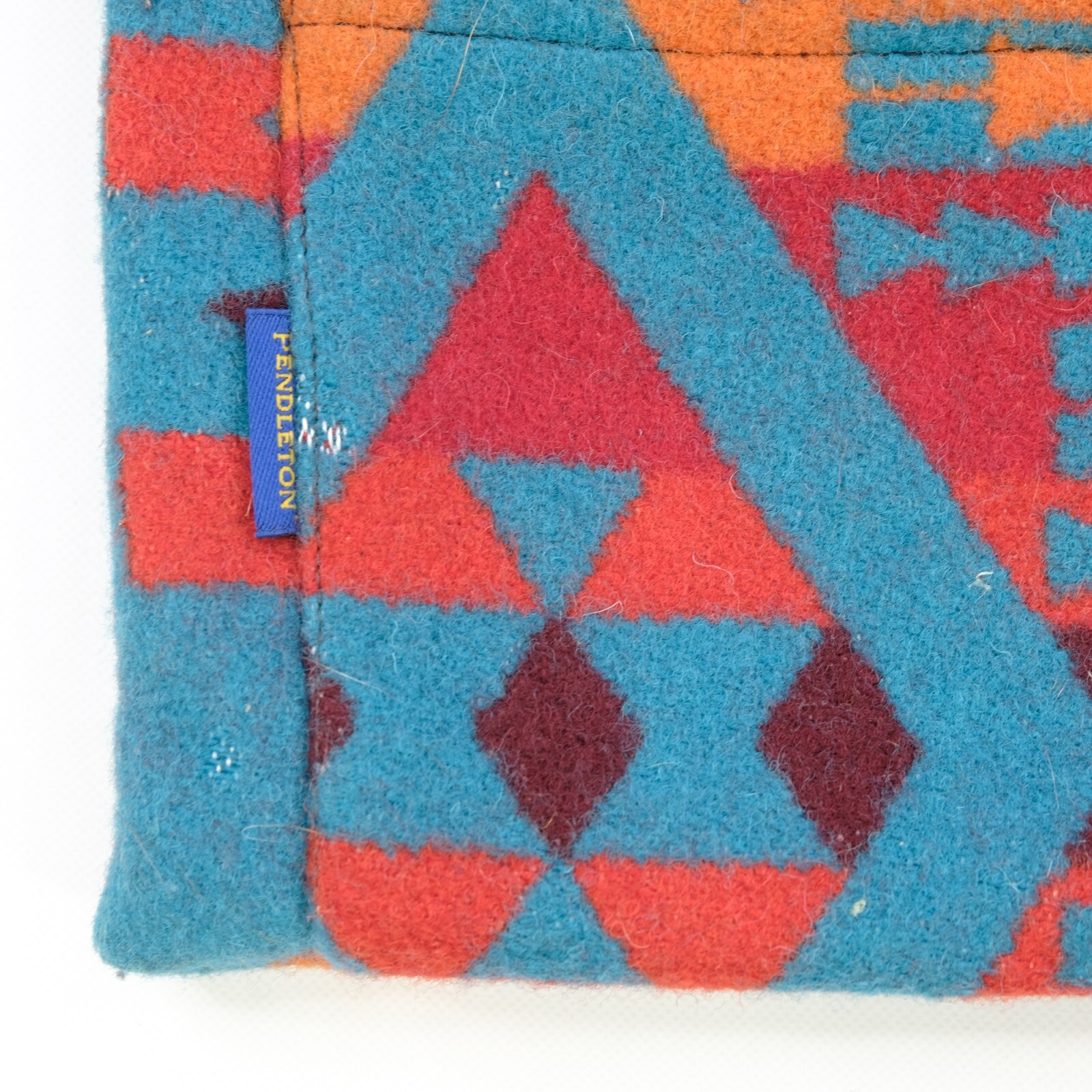 Rare Vintage PENDLETON Native Aztec Southwestern Navajo Small Tote Bag 90s Blue