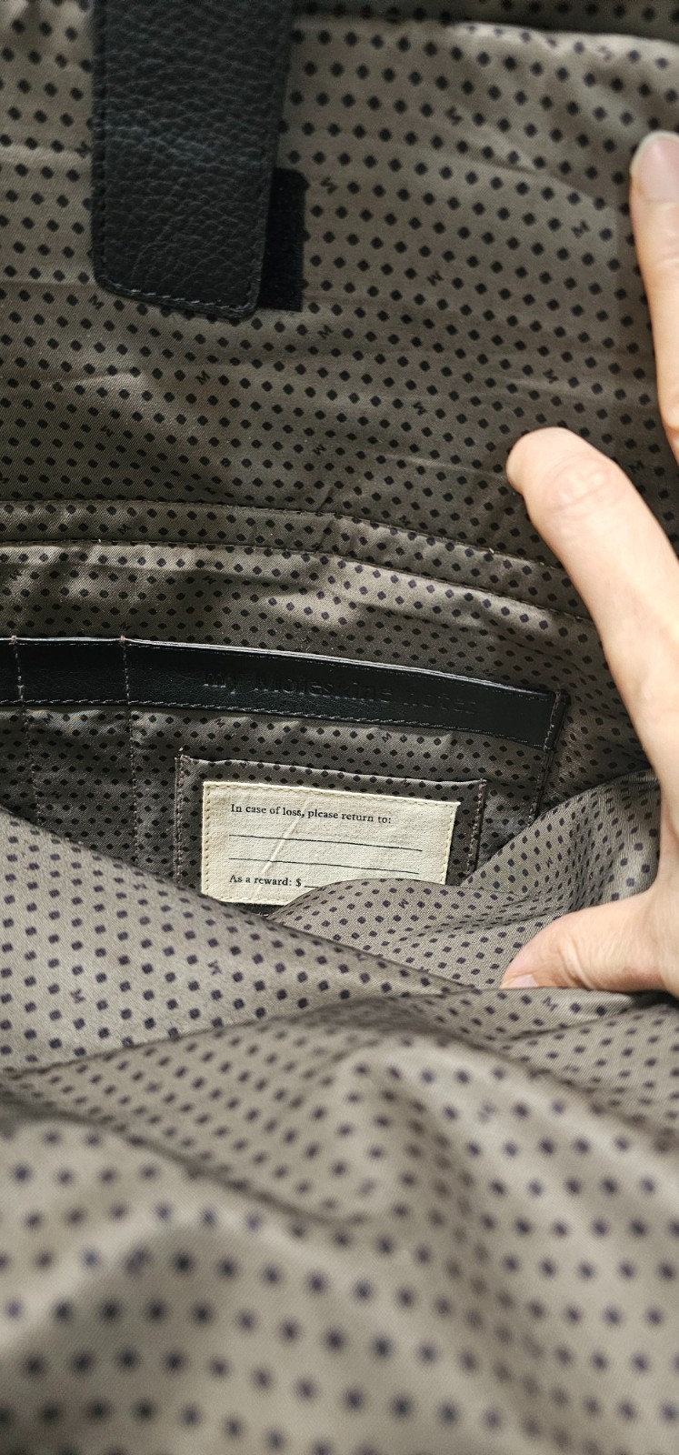 MOLESKIN Backpack, Leather, Plain Black