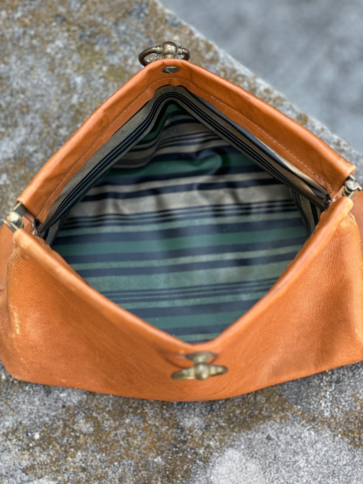Leathersmith Dopp Kit Shaving Bag Bespoke Canada Vintage Leather Clamp Clasp Dr.