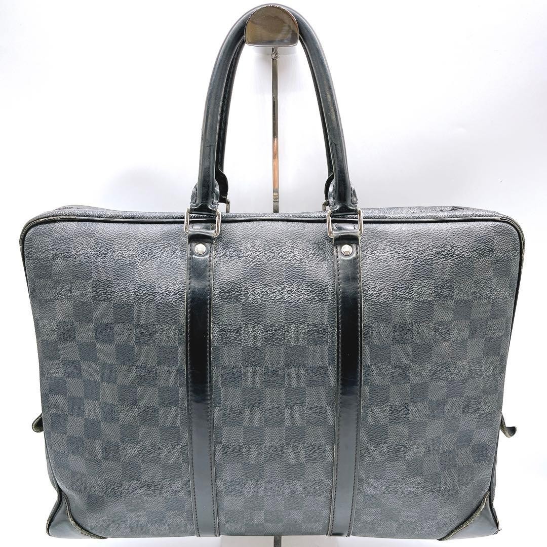 Louis Vuitton Damier Graphite Port Document Voyage N41125 Briefcase Business Bag