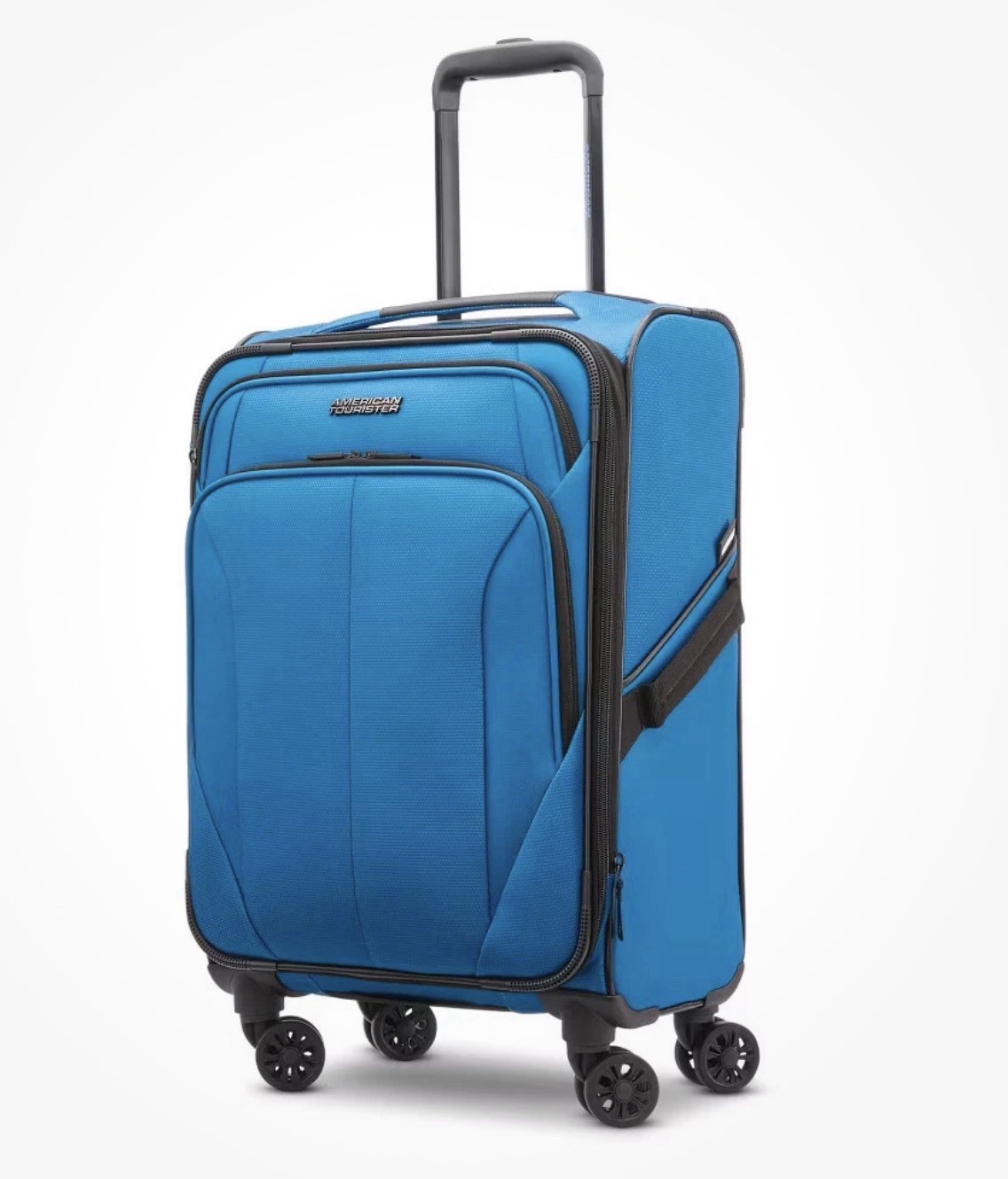 American Tourister Phenom Softside Carry On Spinner Suitcase – Blue: