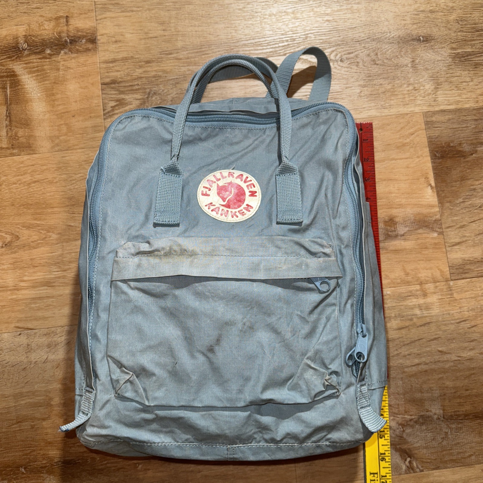 Fjallraven Kanken 14in Backpack Sky Blue/Light Distressed Carryon College Fox