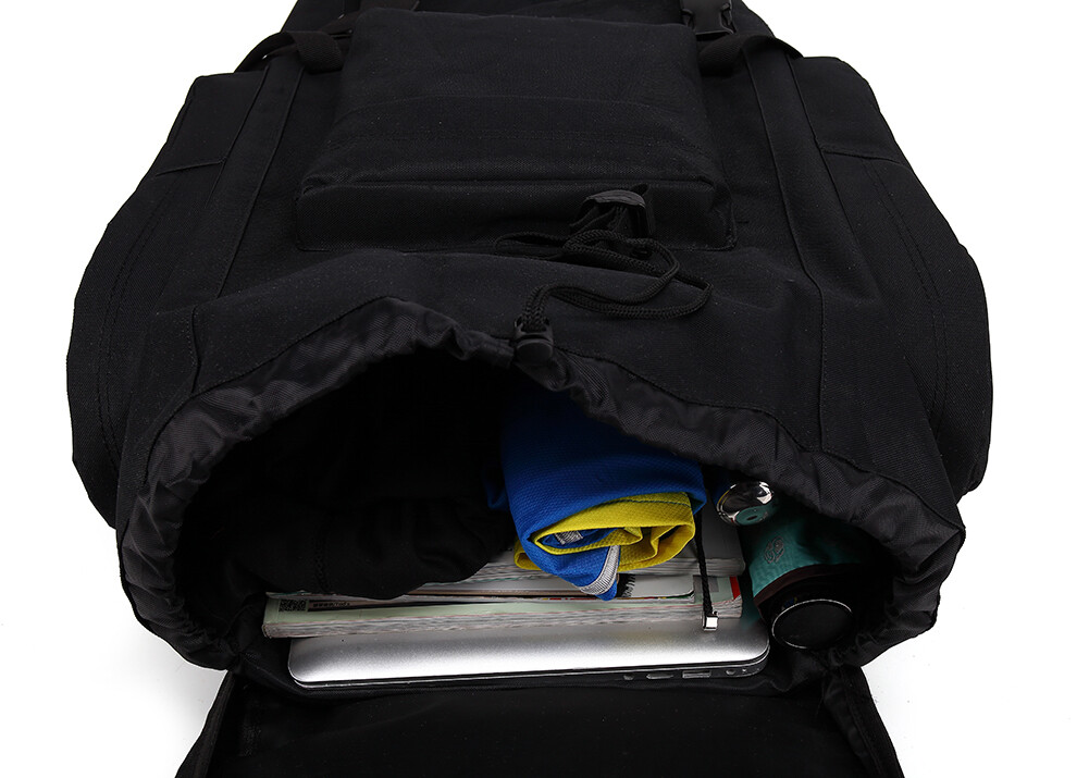 Tactical 65L Backpack Camping Rain Cover Rucksack Nylon Waterproof Hiking Bags