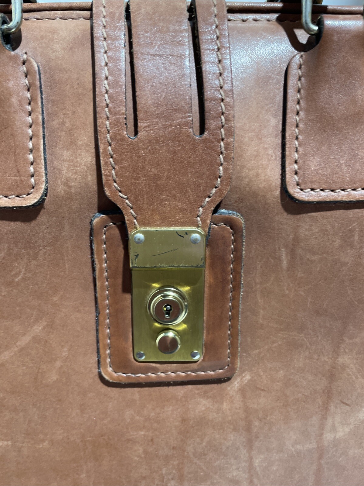 Schlesinger Brown Leather Briefcase