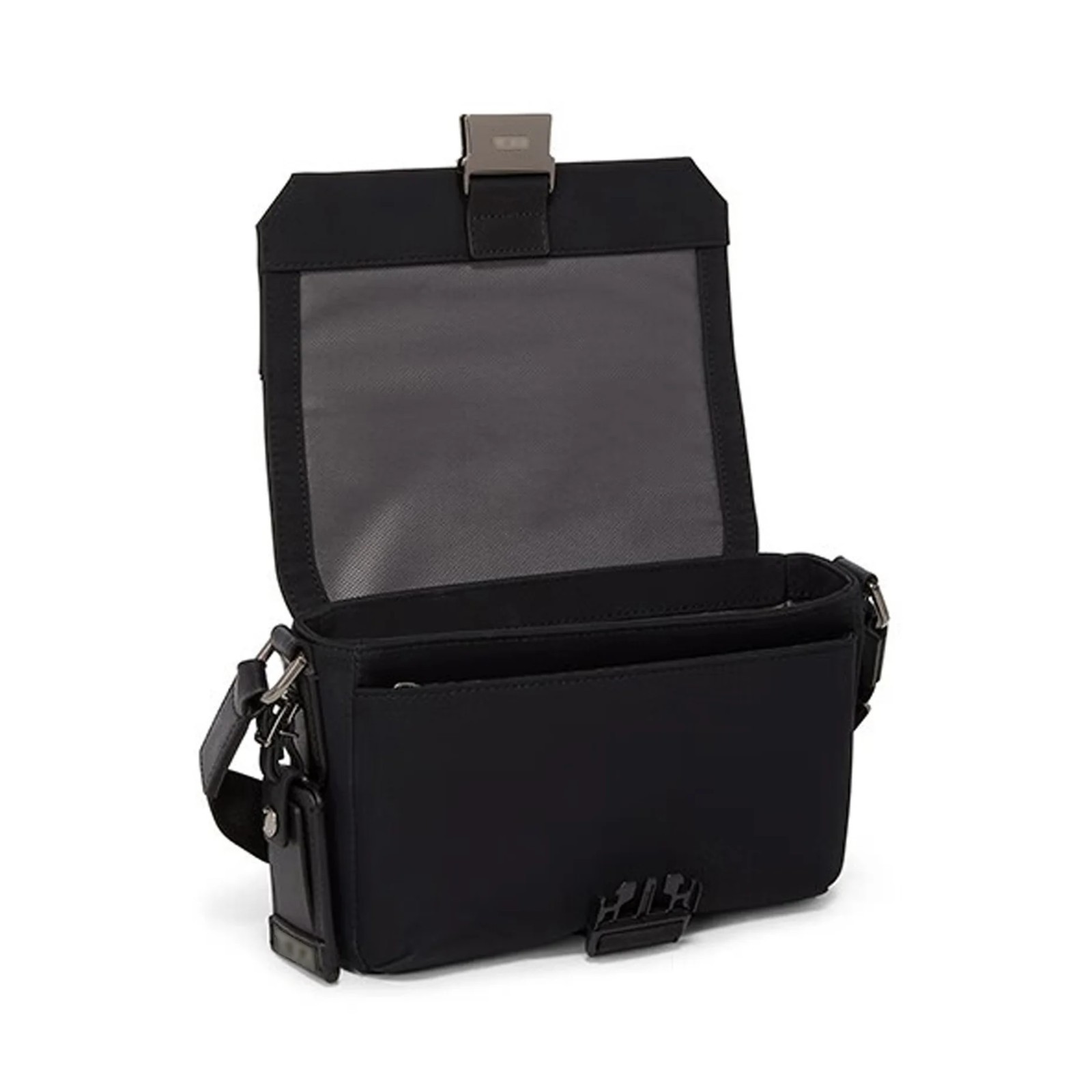 🎒 NEW TUMI Black Crossbody Bag Compact Travel Messenger Shoulder Bag