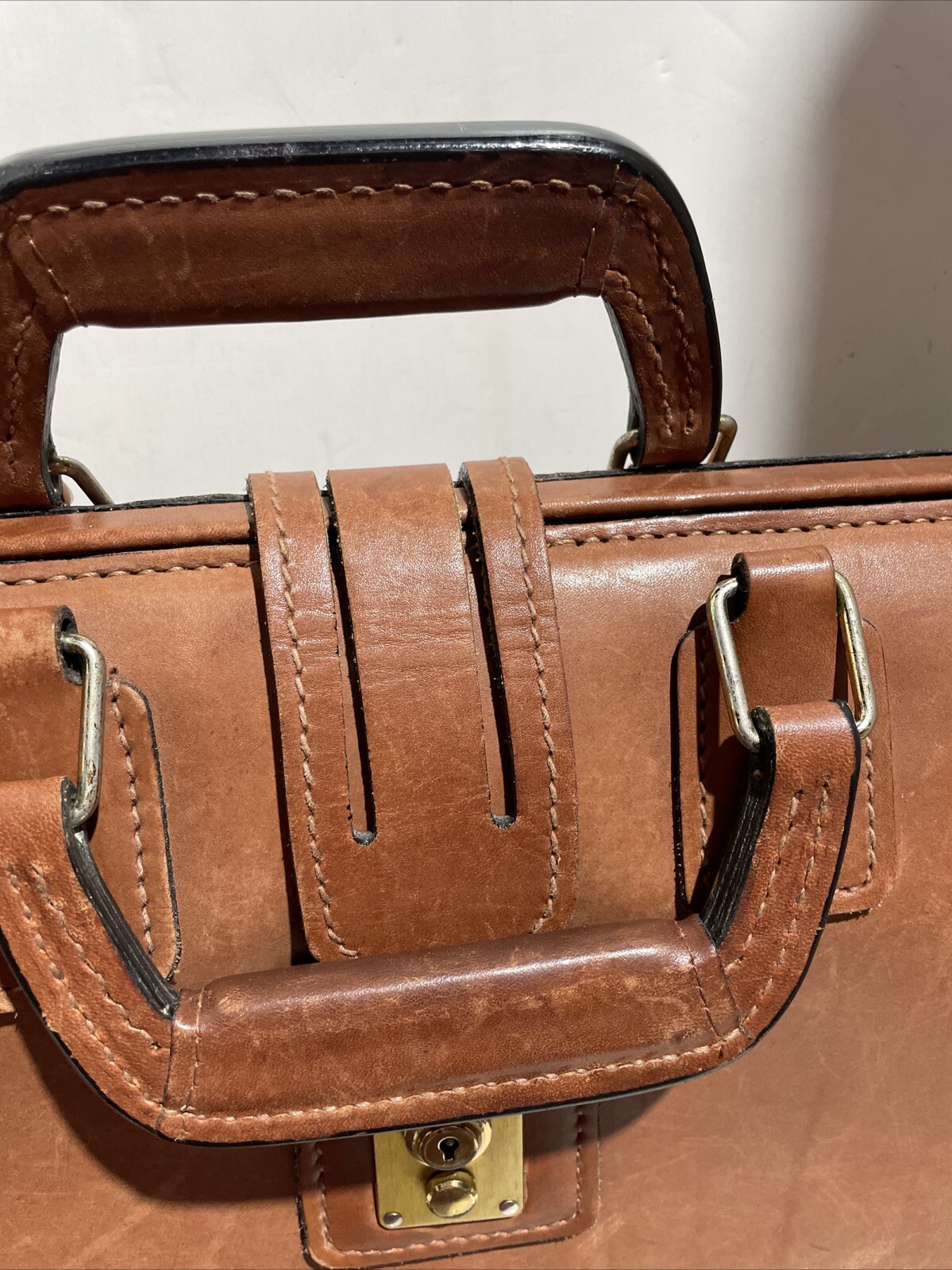 Schlesinger Brown Leather Briefcase