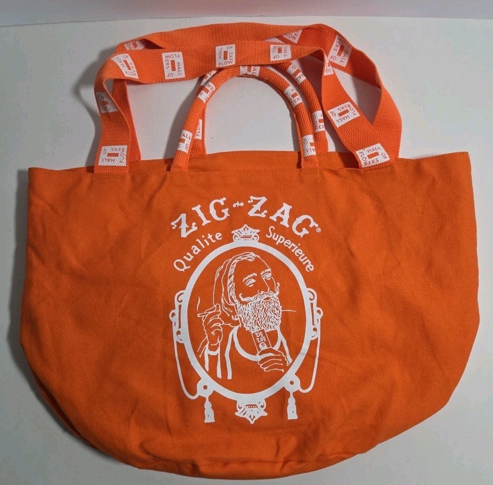 Zig-Zag Supply X Hall Of Flowers Grow Canvas Tote Bag Orange