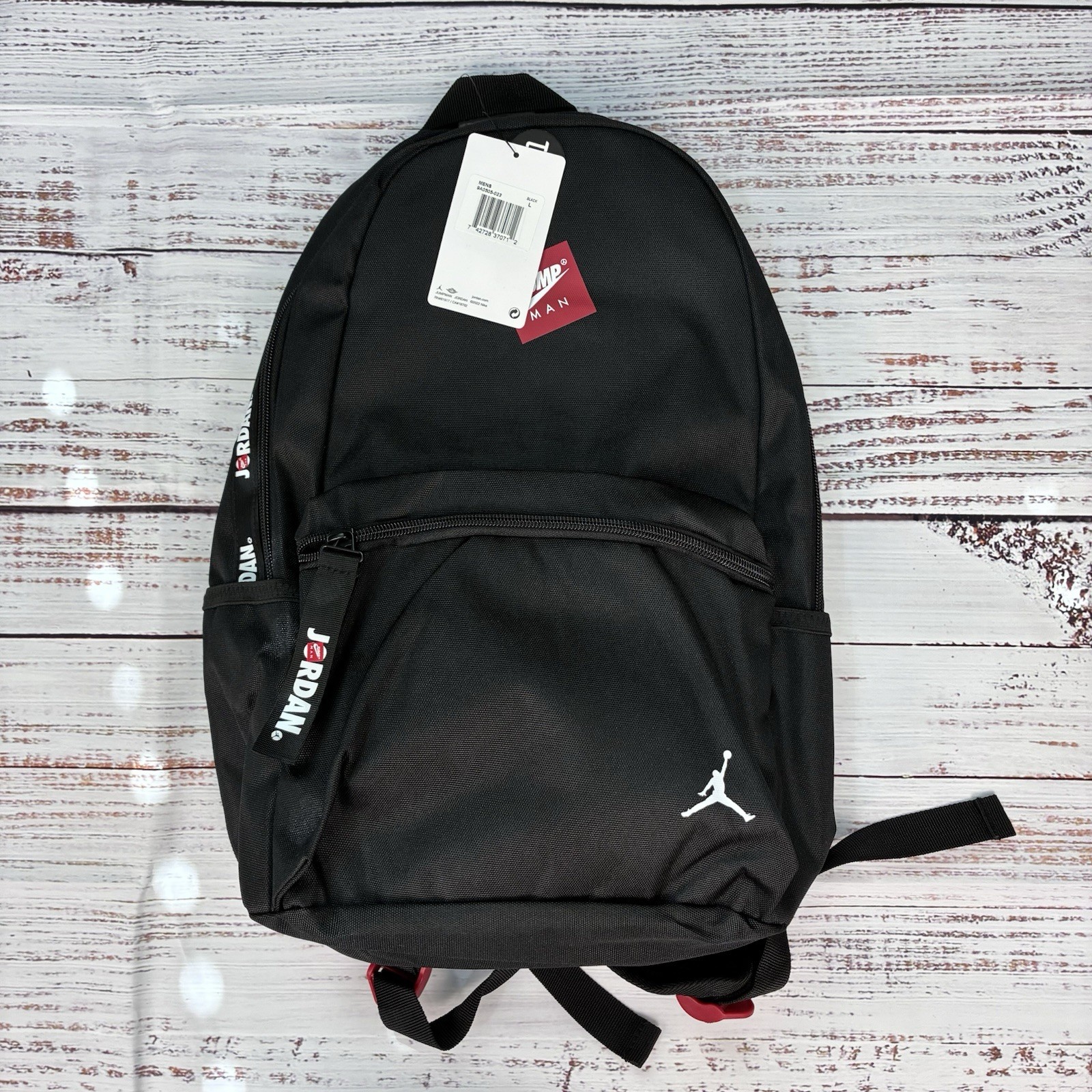 Jordan Mens Backpack Black White Jumpman Logo School Bookbag 9A0505-023 NWT
