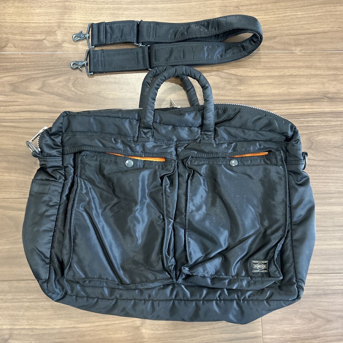 Porter Tanker Boston Bag 2-Layer 2-Way Travel Capacity Black 44x32x19cm Tote