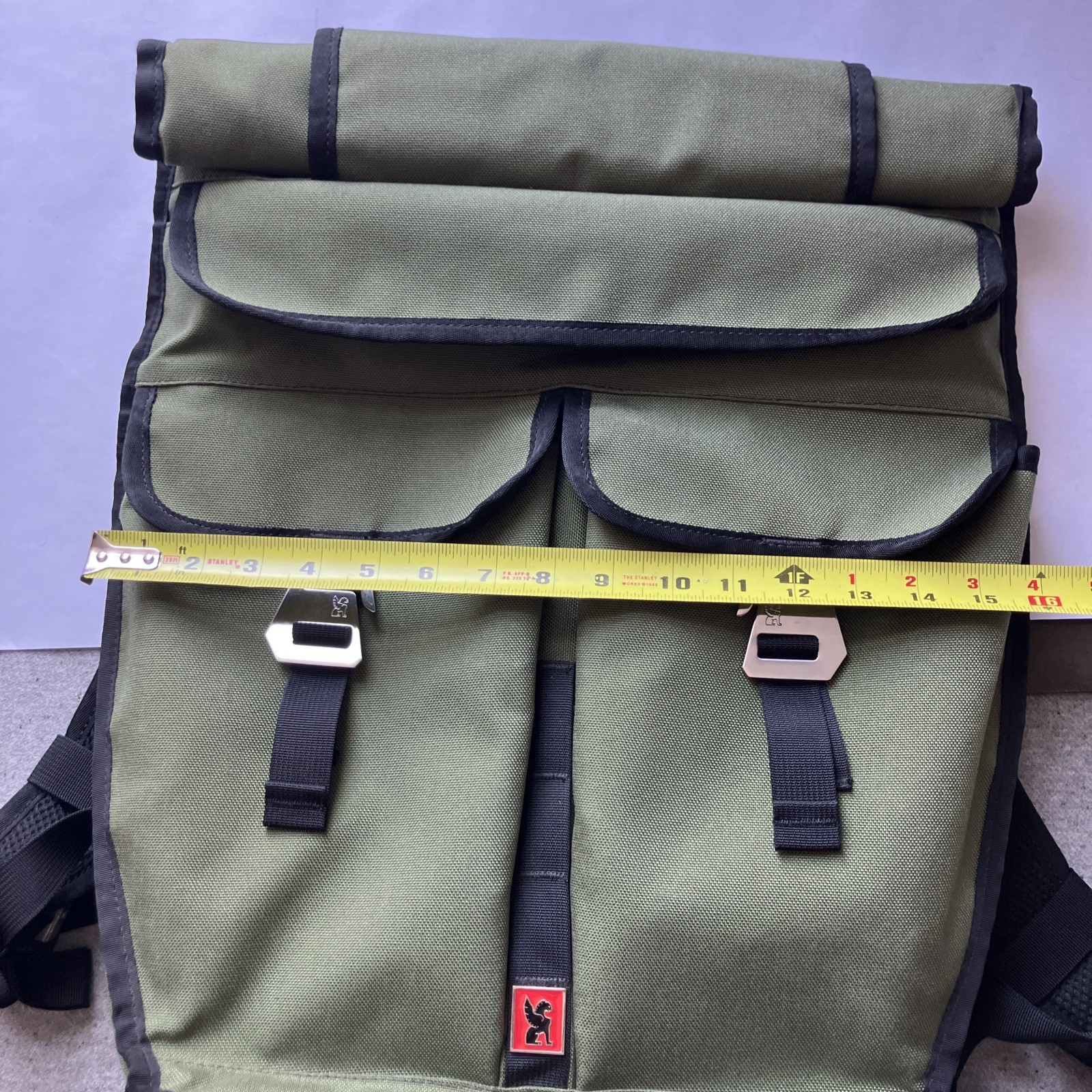 Chrome Industries Orlov Rolltop Backpack – Olive Green – Commuter Bag w/ Pouch