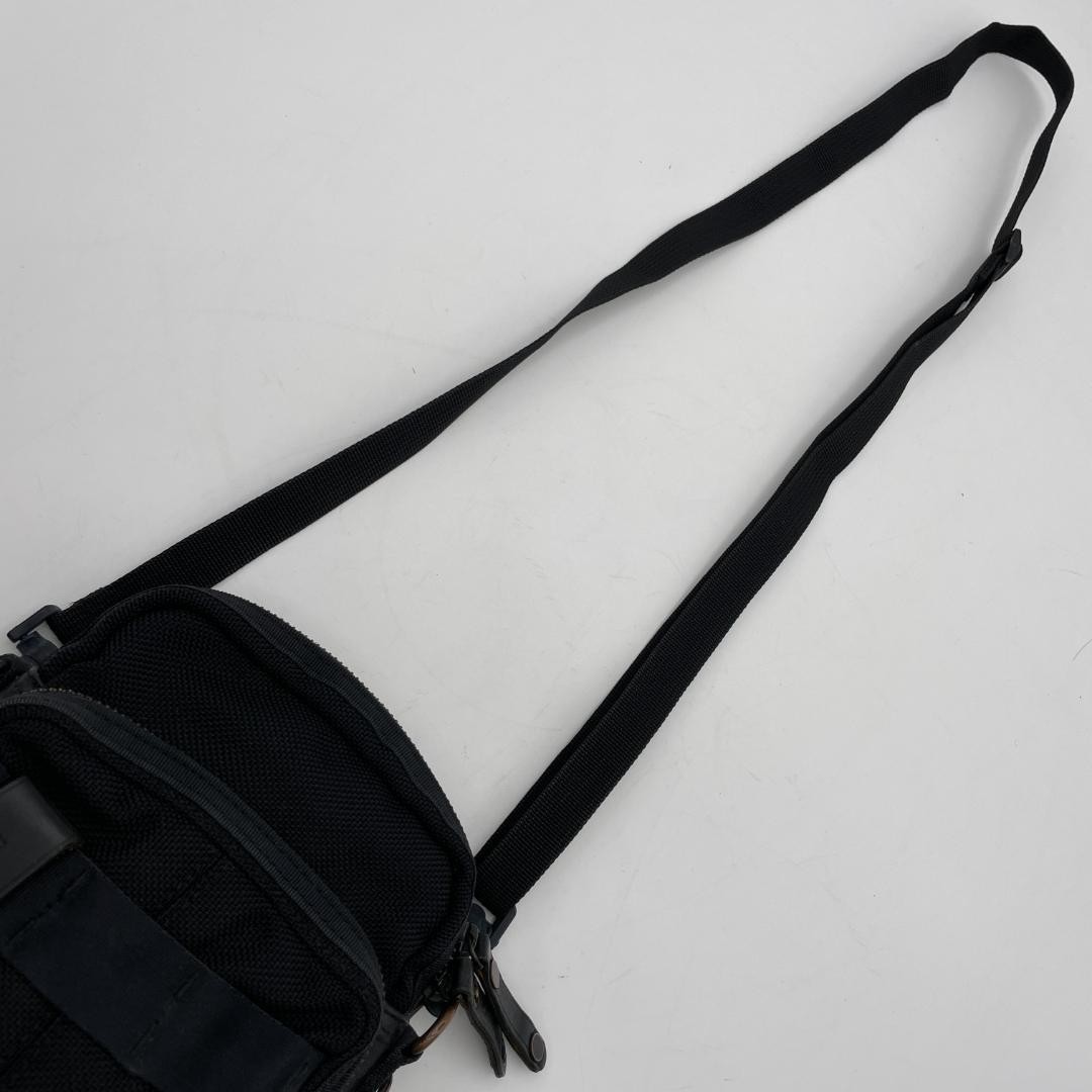 Authentic PORTER Yoshida Leather Shoulder Bag 14cm x 19cm x 6cm Black Damage