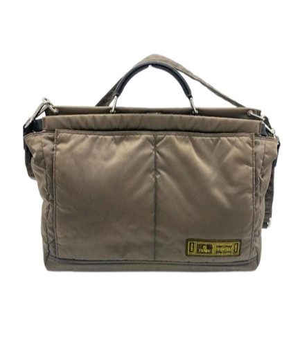 FENDI x PORTER Peekaboo Business Shoulder Bag Gray H 12.4 x W 16.1 x D 6.4 in