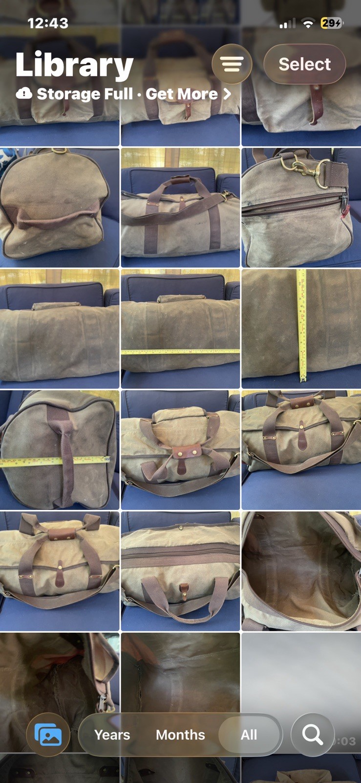 Frost River Explorer Medium Duffel Bag Waxed Canvas Leather Luggage Made in USA