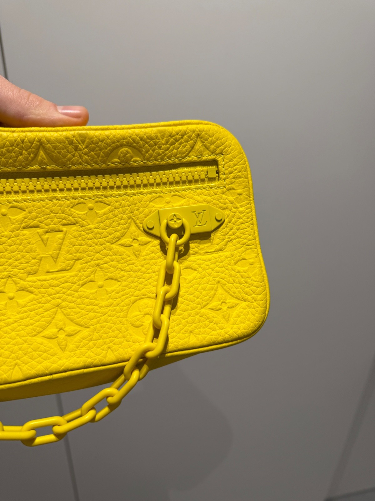 Authentic LOUIS VUITTON Monogram Taurillon Pochette Volga Clutch Bag