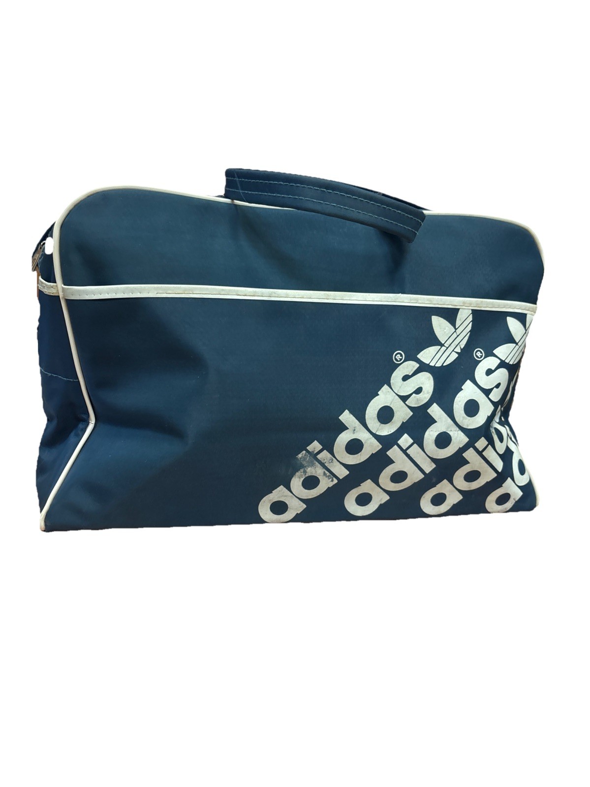 🔥🚨Vintage Original 80s Adidas Gym Duffle Travel Bag Rare EUC Navy Blue Euro