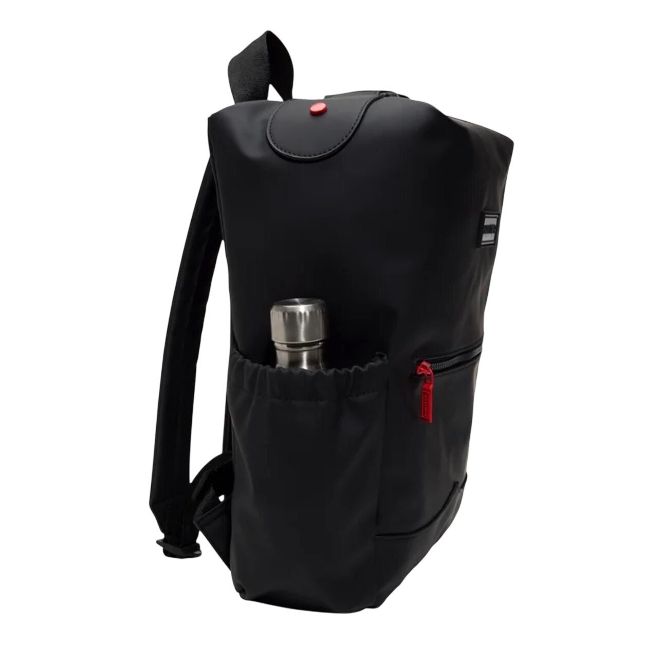 Hunter Top Clip Backpack Black Water Resistant Rubberized Logo UBB1204KBM
