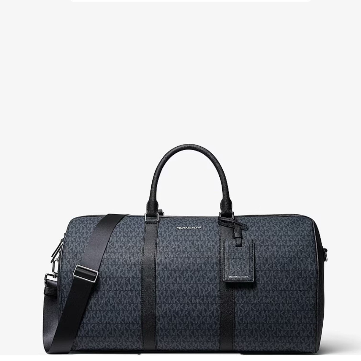 Michael Kors Mens Harrison Logo Admiral Blue Weekender Travel Duffle Bag