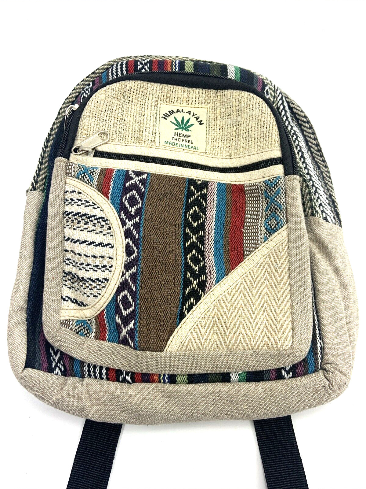 Himalayan Hemp THC Free Multi Color Mini Handmade Backpack NWT