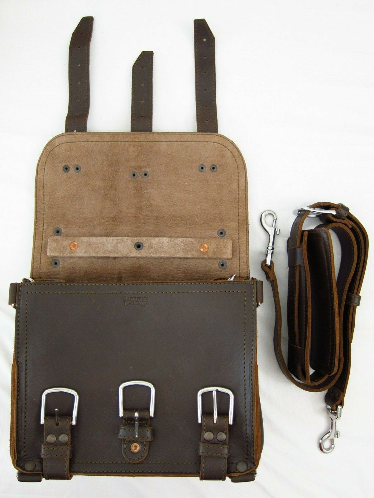 Saddleback Leather 12″ SMALL CLASSIC BRIEFCASE Suede Lined 2-Rivet DCB