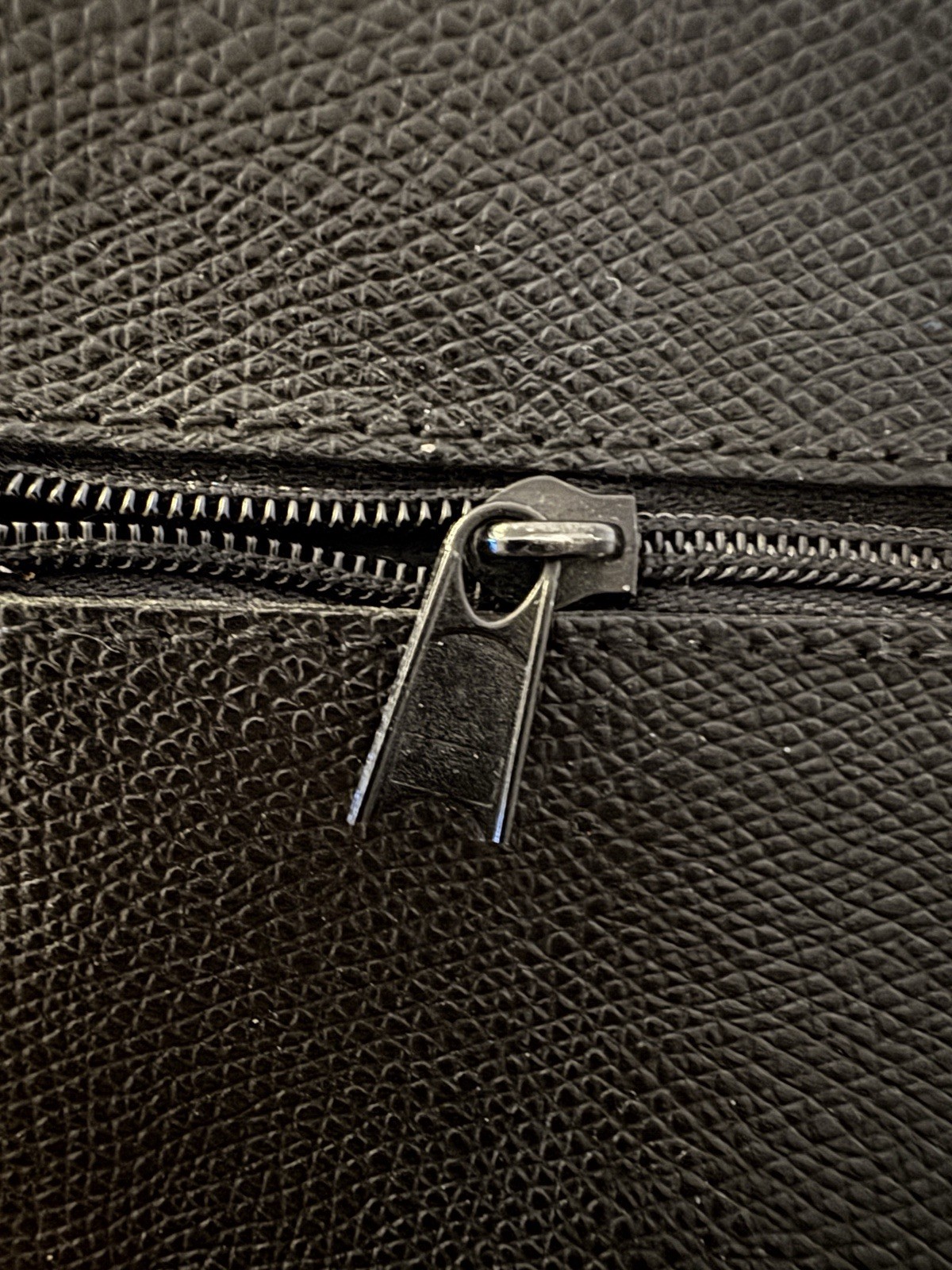 Le Tanneur Locking Leather Briefcase with Key Made in France Pebble Finish