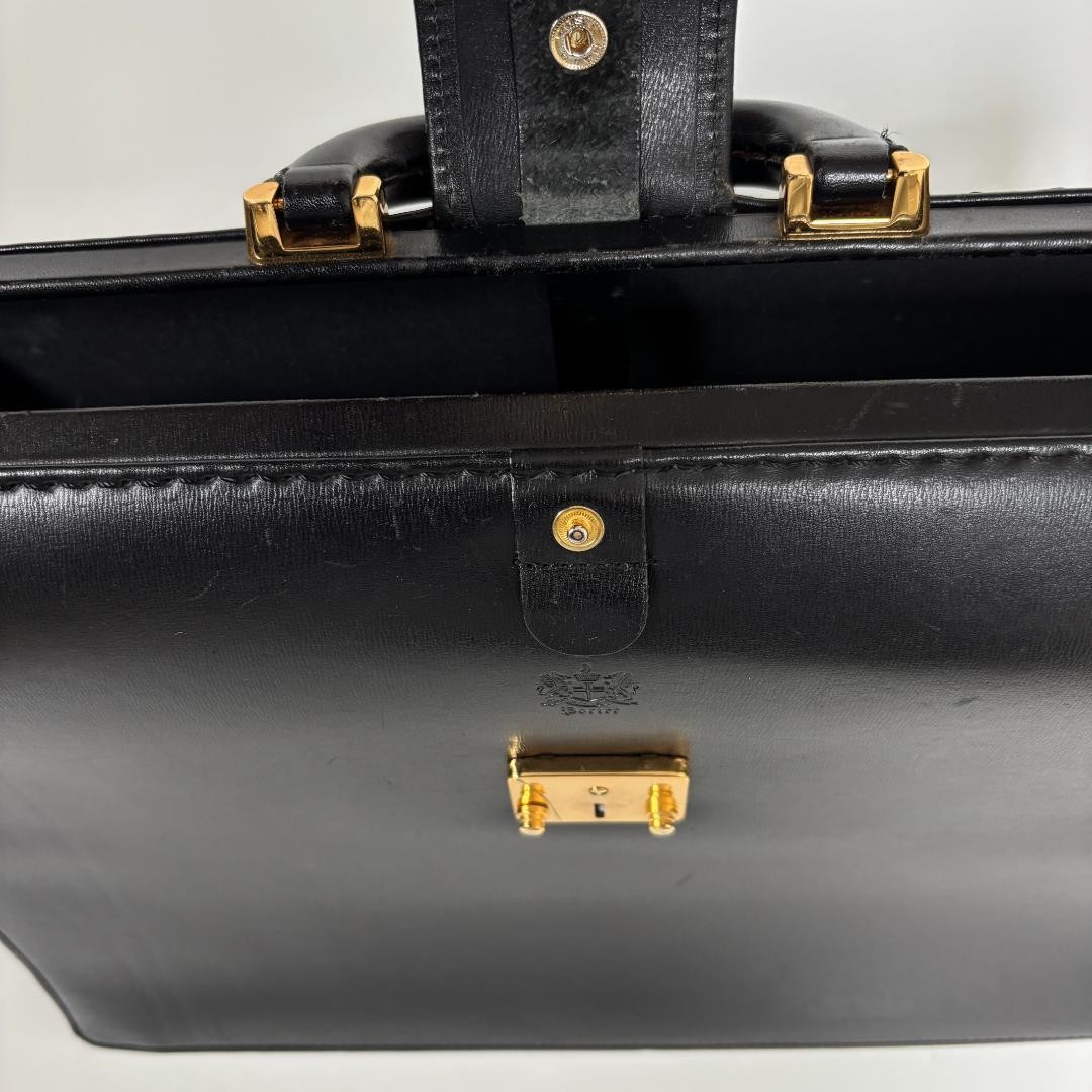 Authentic Yoshida Kaban PORTER Dulles Leather Bag Black 46.5cm x 34cm x 15cm Dam