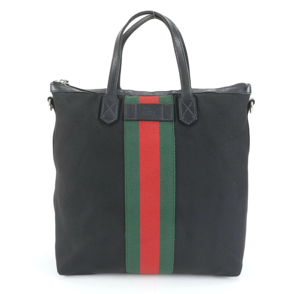 Gucci Web Sherry Line 368559 Leather Tote Bag Shoulder Business Commuting