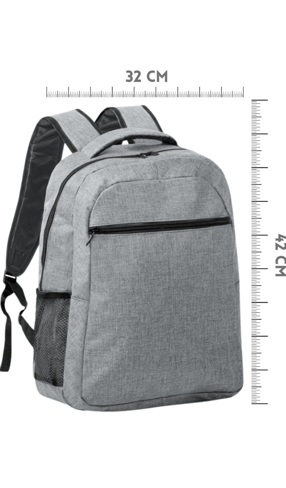 Laptop Backpack 15.6″ – Grey, Lightweight & Padded