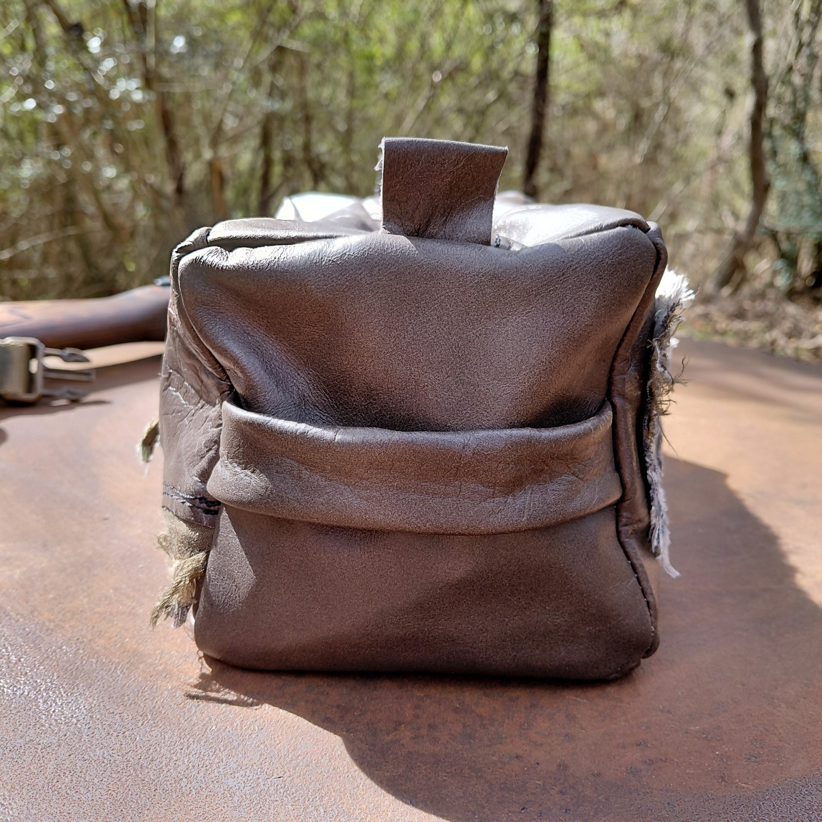 Leather Range Bag Ammo Bag Handmade Retro Art Ak47 Kalashnikov FAFO