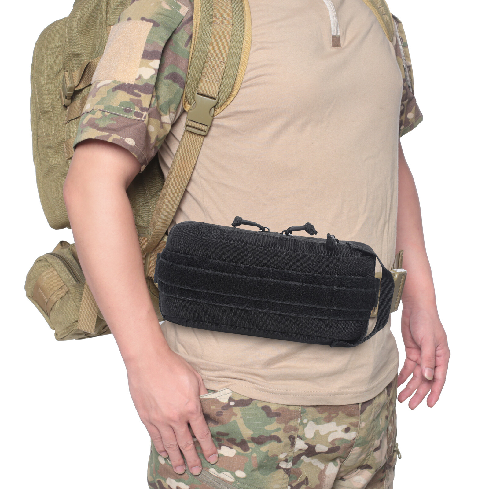 Men’s Backpack Tactical Sling Chest Pack Outdoor Travel Shoulder Bag Waist Bag