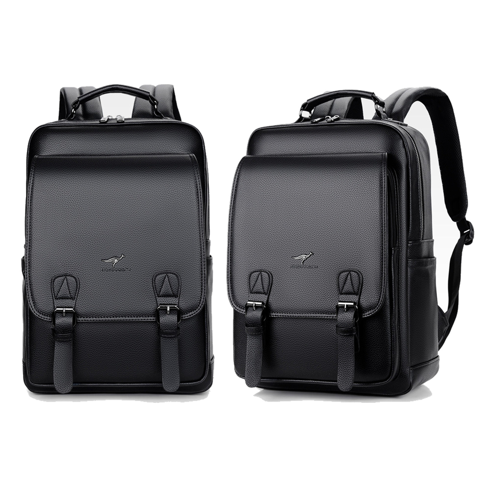 Business Mens Genuine Leather School Backpack Laptop Travel Waterproof Bag 6010