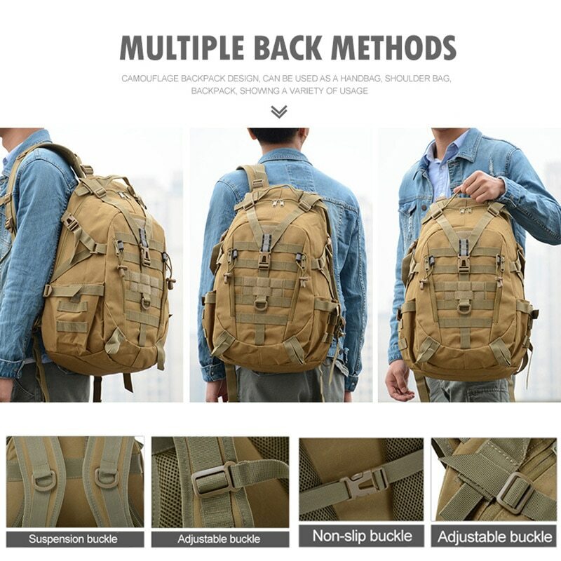 Camping Hiking Military Backpack Men Outdoor Travel Bags Climbing Sport Bag