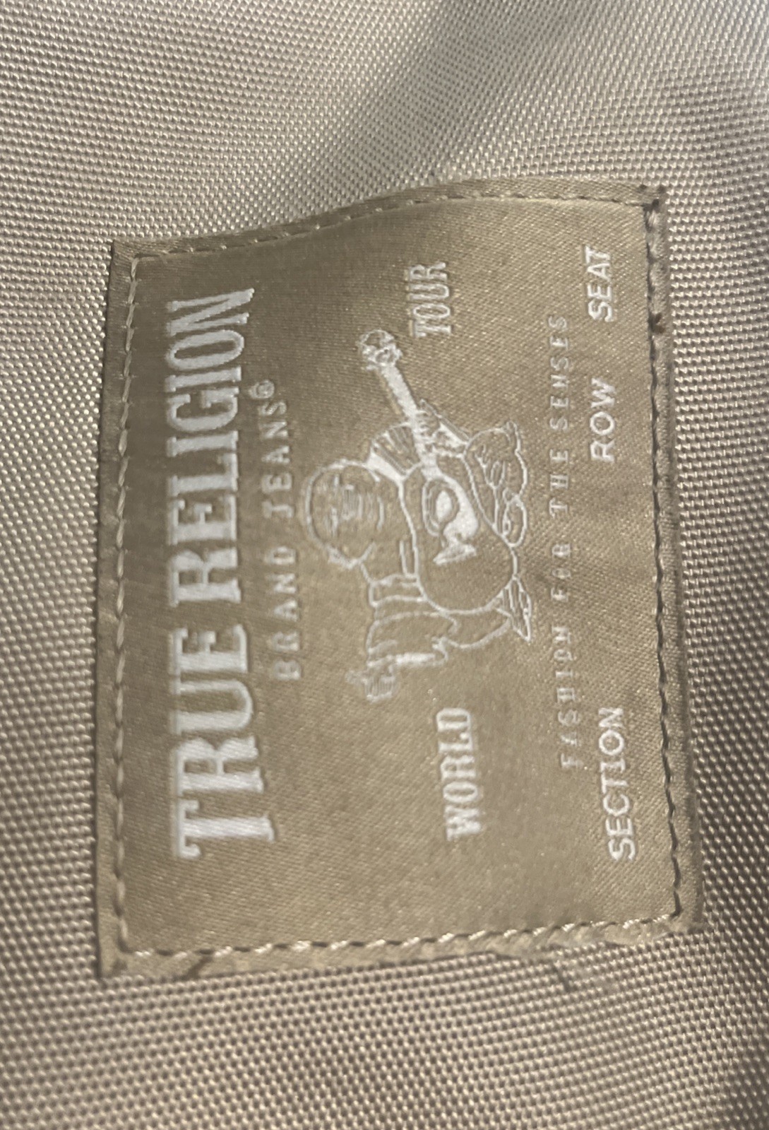 True Religion Crossbody Bag Men Casual Shoulder Sling Bag for Men Small Beige