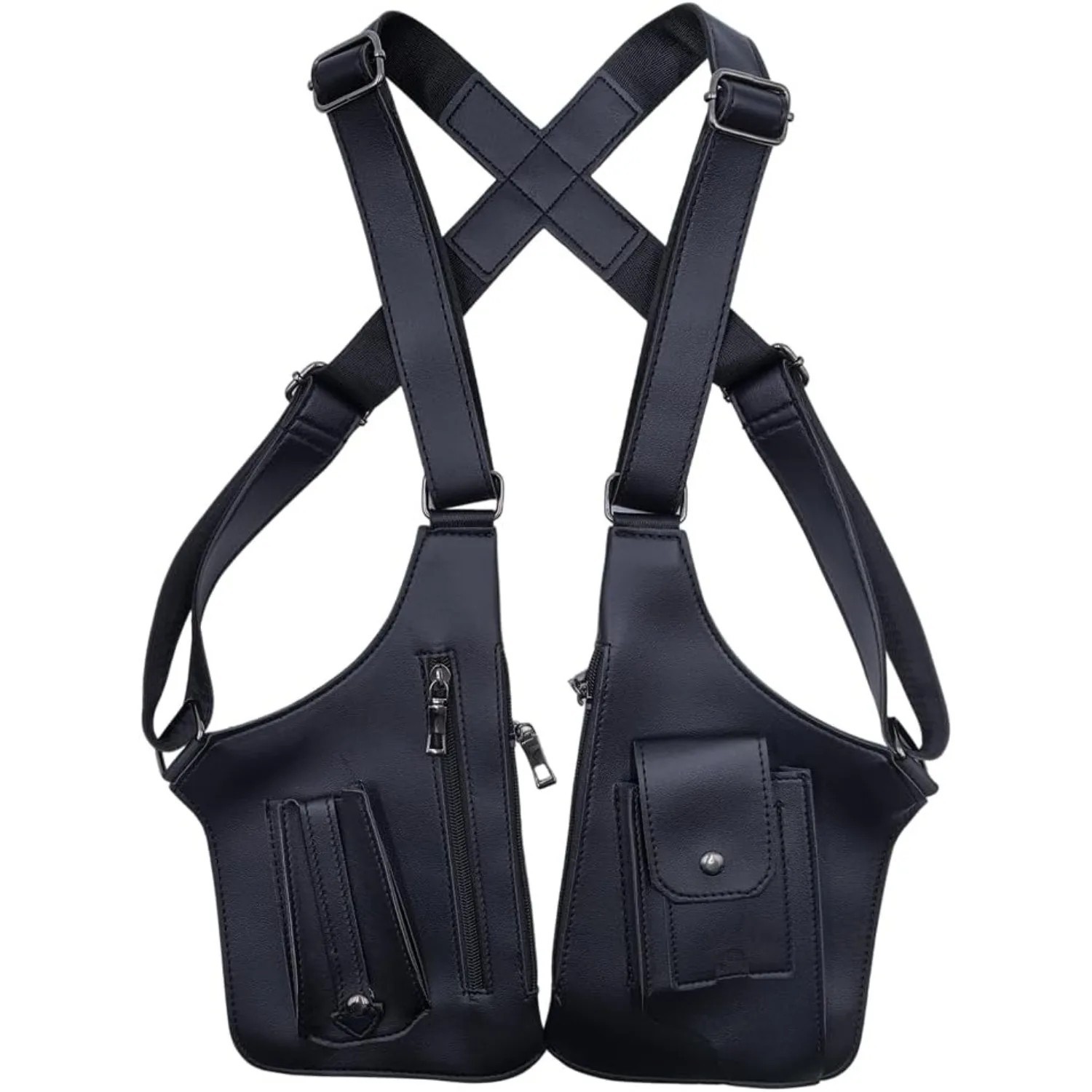 Adjustable Anti-Theft Underarm Shoulder Bag PU Leather Wallet Holster Bag