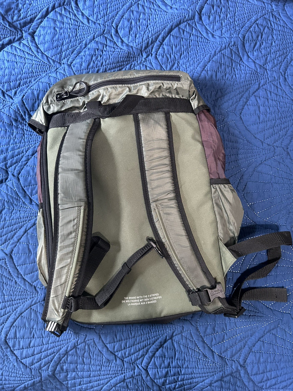 Adidas Originals Premium Essentials Top Loader Backpack Burgundy Green Medium