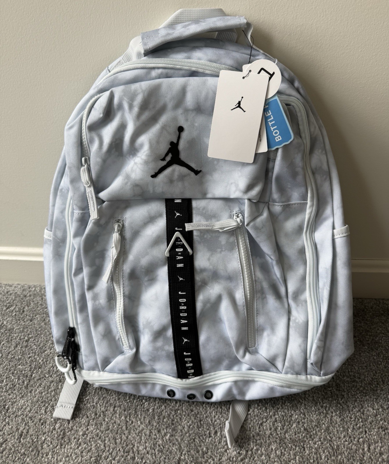 Nike Jordan Jumpman Sport Grey Pure Platinum Backpack, Large – MSRP $75