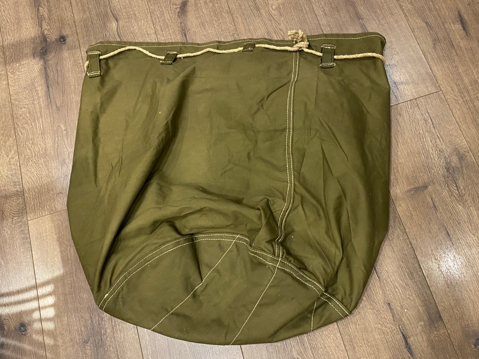 VINTAGE ALBANIA HUGE SOLDIER GREEN BAG SACK ARMY MILITARY COMMUNIST ERA #0535