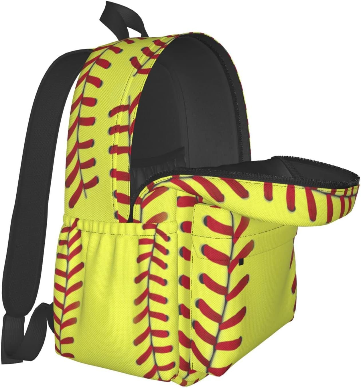 Softball Pattern Backpack Casual Daypacks, College Bag Laptop Backpacks, Backpac