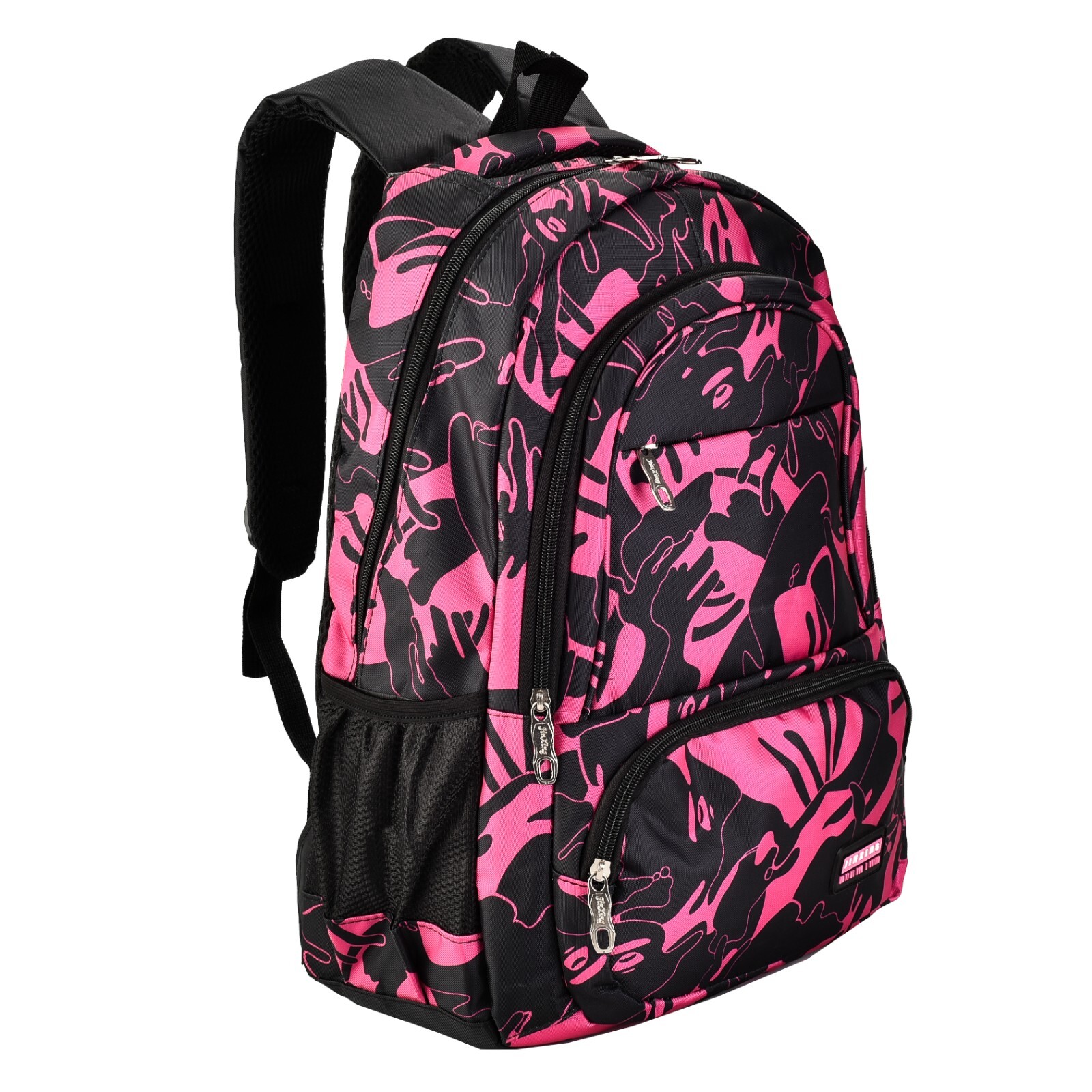 Backpack for School/Travel and Work with Padded Comfort, Pink and Black