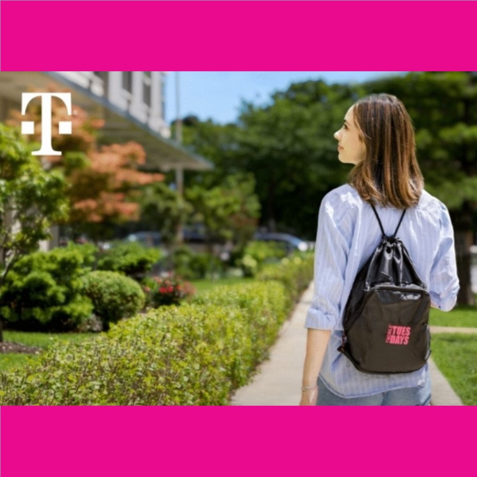 3 T-Mobile Tuesdays Drawstring Backpack Bag New