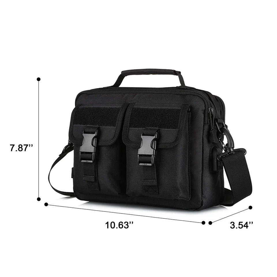 Multifunction Tactical Messenger Bag Nylon Shoulder Briefcase Handbags with U…