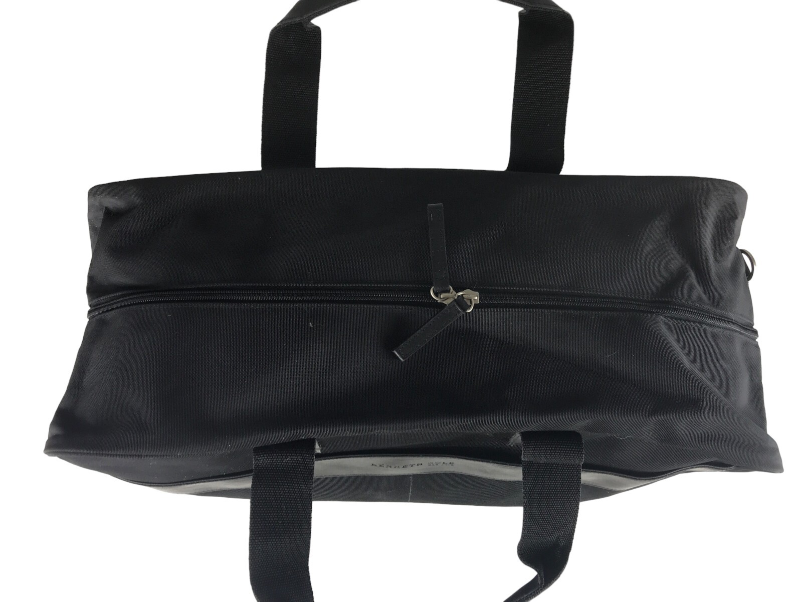 Kenneth Cole New York Unisex Black Canvas Zip Around Double Handles Laptop Bag