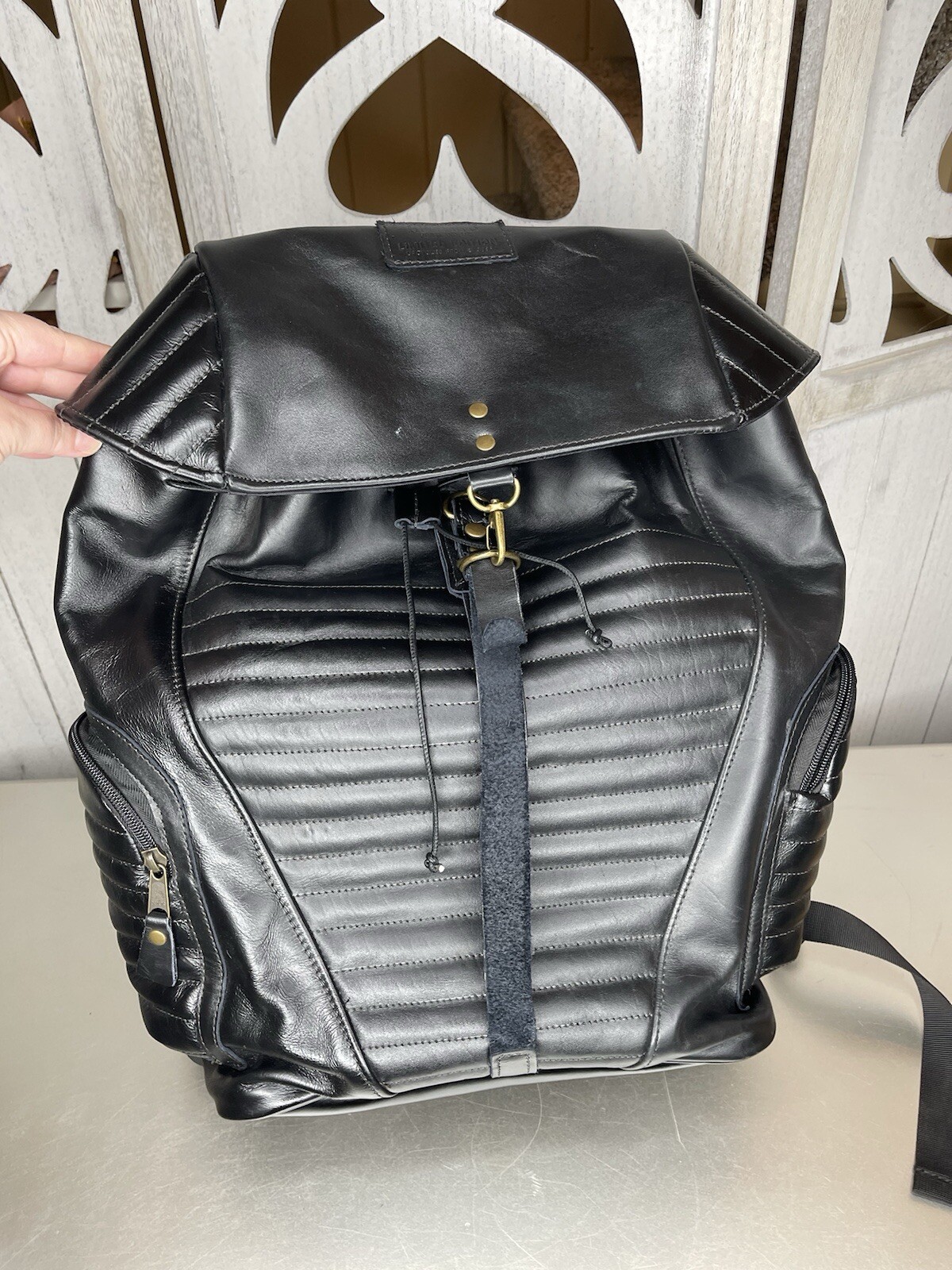Looptworks Loopt Portland Limited Edition Black Recycled Leather Backpack Bag