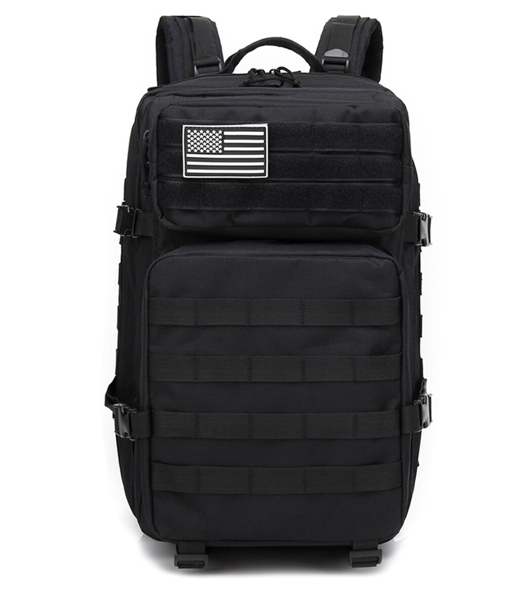 45L Tactical Backpack Military Army Bag Outdoor Hiking Pack Waterproof Rucksack
