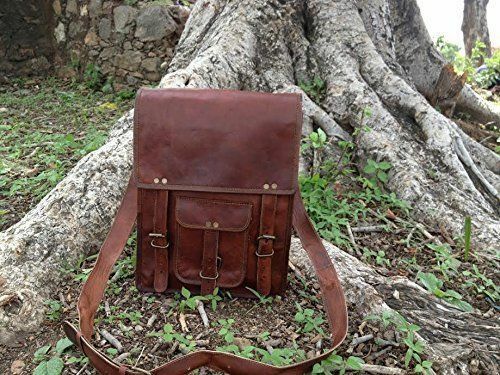 Men’s Rustic Genuine Leather Messenger Shoulder Bag Small Cross Body Satchel