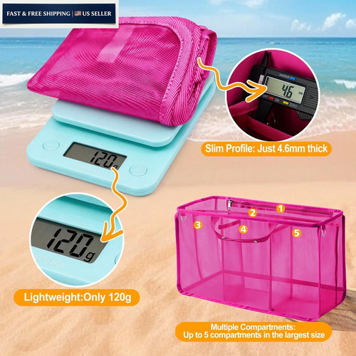 Organizer Inserts for Bogg Bag Accessories – Lightweight Mesh Divider Black